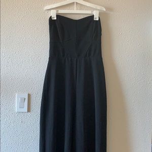 Black strapless jumpsuit